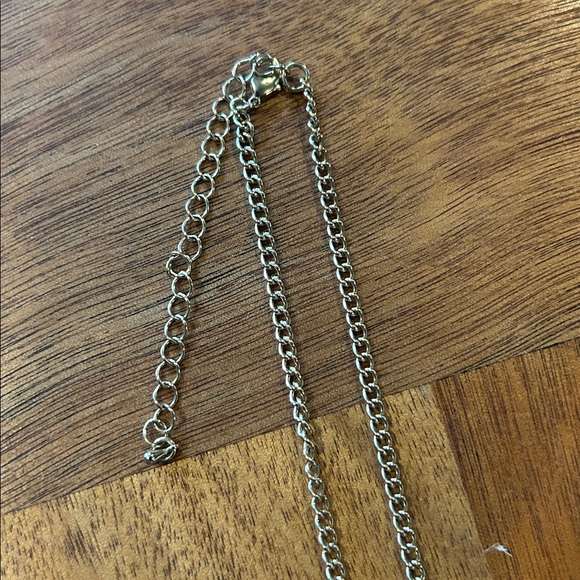 🟨Gold Tone and Teal Pendant Necklace with Tassel. 32” chain + pendant. - Picture 5 of 10